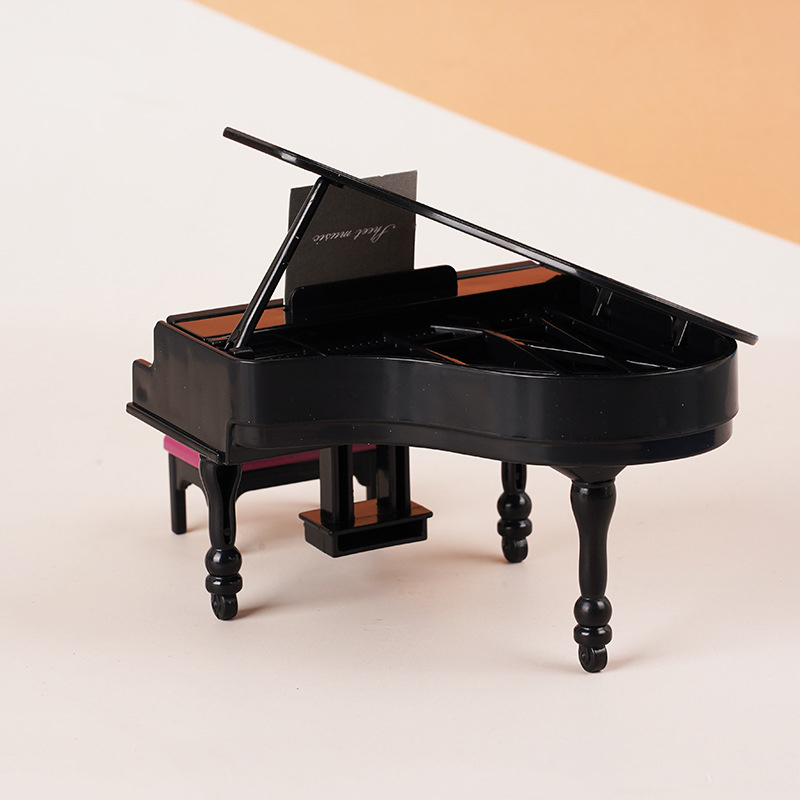 Interior Design Living Room - 1:12 ドールハウスミニチュアピアノスツール付き楽器椅子モデルリビングルーム家具装飾おもちゃドールハウスアクセサリー