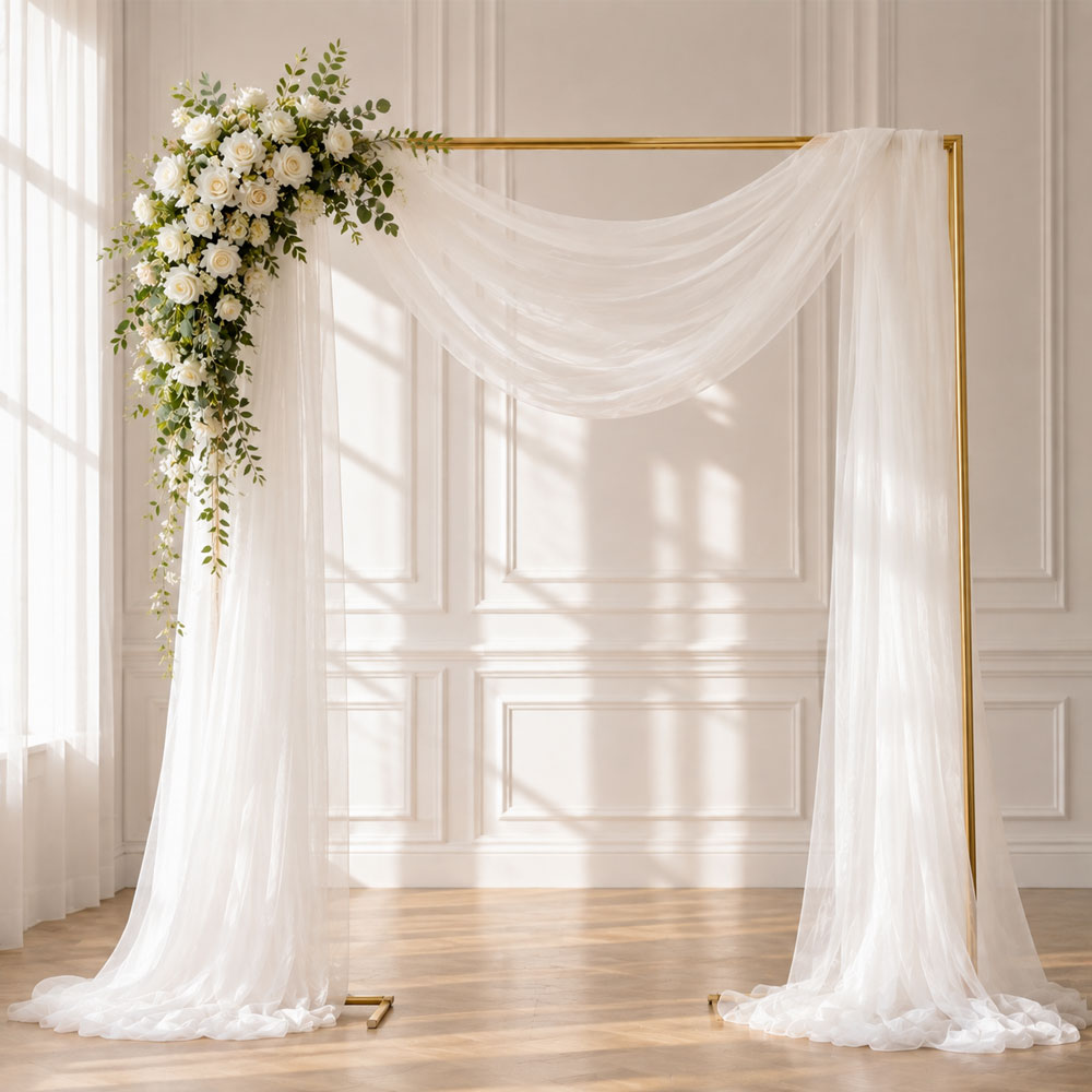 Table Runner - 1パック入り、軽やかで透け感のあるチュール生地。透明で薄いガーゼ素材。様々な色があり、ウェディングアーチ、テーブルランナー、パーティーのDIYなど、幅広い用途に活用できます。