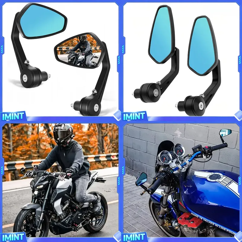オートバイミラー 7/8インチ ハンドルバーエンドバックミラ - Decorative Mirror のレビューと価格