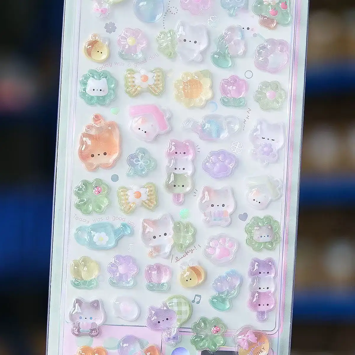 =-=2027かわいい3Dゼリーレジンステッカーかわいい漫画 - Wall Sticker のレビューと価格