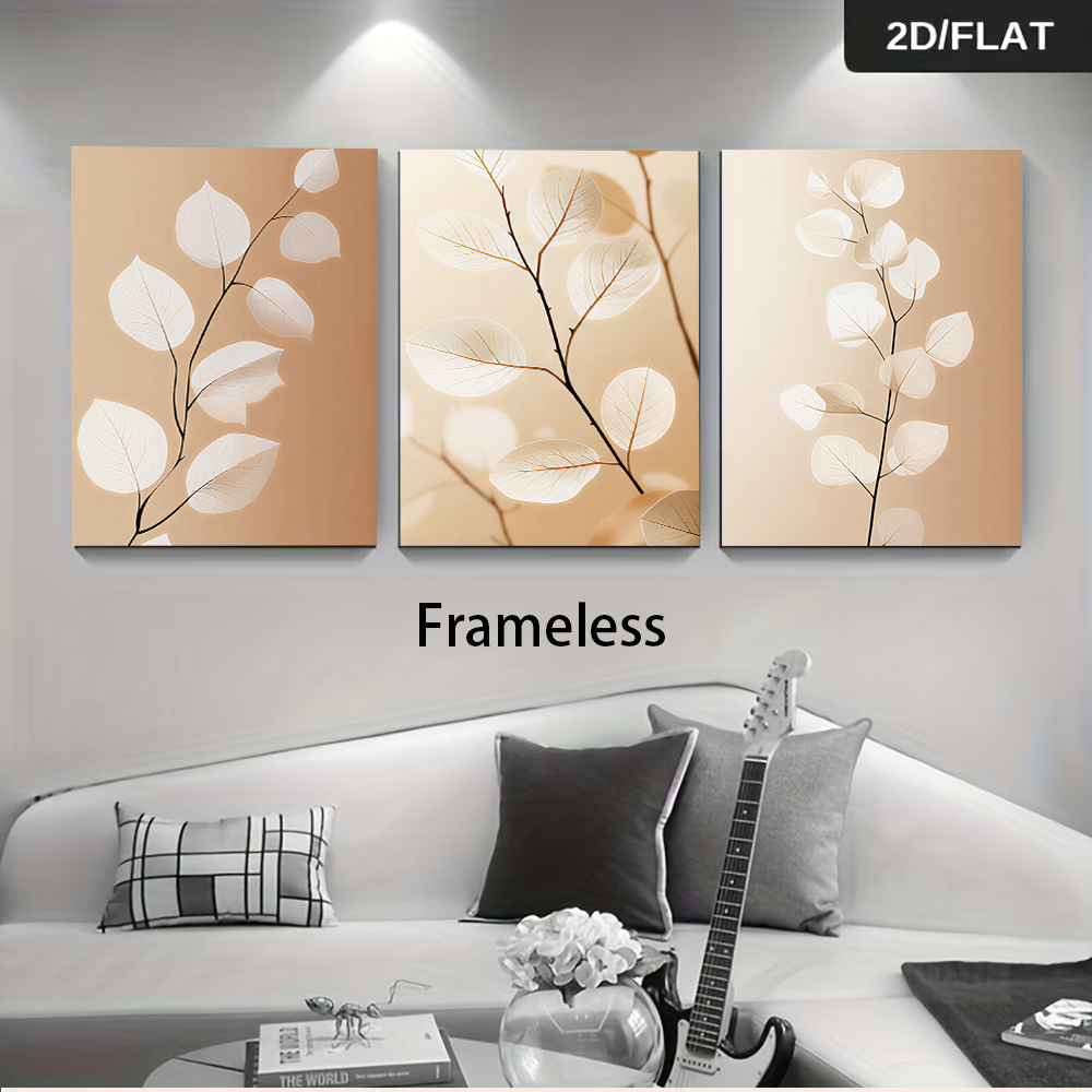 大型のフレームなしキャンバス絵画3枚セット。モダンでミニマル - Abstract Canvas Set のレビューと価格