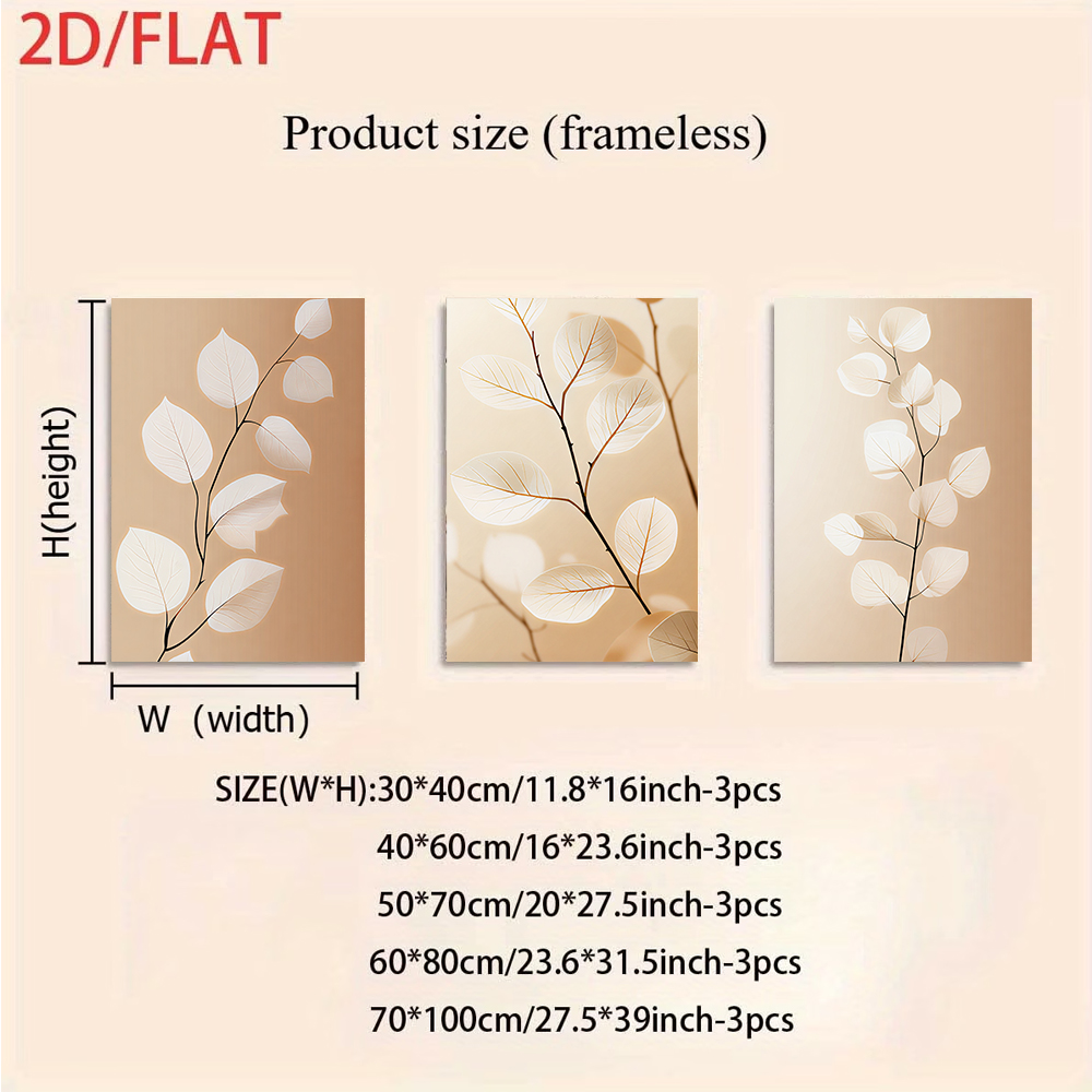 大型のフレームなしキャンバス絵画3枚セット。モダンでミニマル - Abstract Canvas Set のレビューと価格