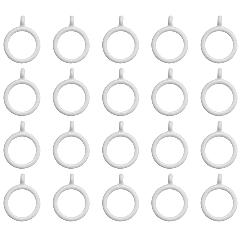 9パック×(20×ホワイト25mmインナープラスチックカーテ - Curtain Curtain のレビューと価格