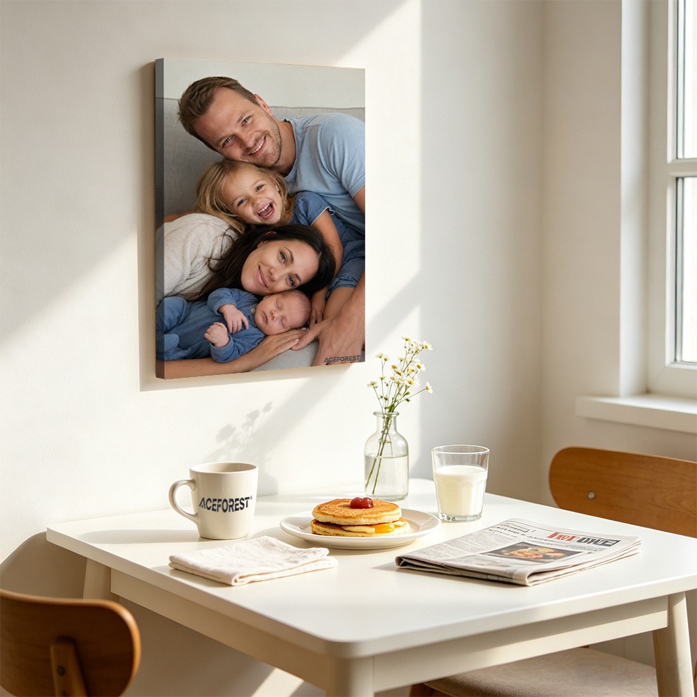 2Dパーソナライズされた写真キャンバスウォールアート、木製フ - Picture Frame のレビューと価格